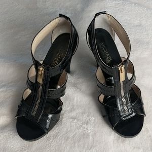 Michael Kors Black Zipper Heels